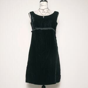 VINTAGE 1970s VELVET A-LINE MIDI DRESS